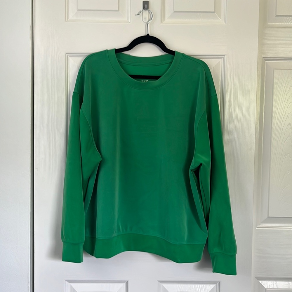green pullover sweatshirt